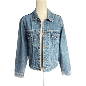 Vintage Light Medium Wash Denim Jean Jacket GAP Size Small Cotton